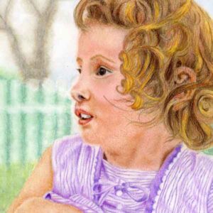 Encouraged by Scripture color pencil drawing by Robin Lybeck Baptized and Taught