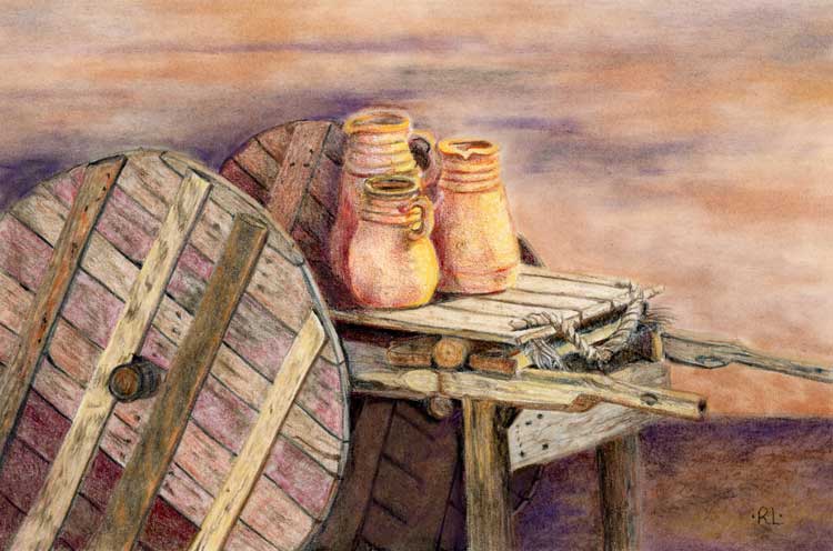 Encouraged by Scripture Jars of Clay original color pencil and pastel
