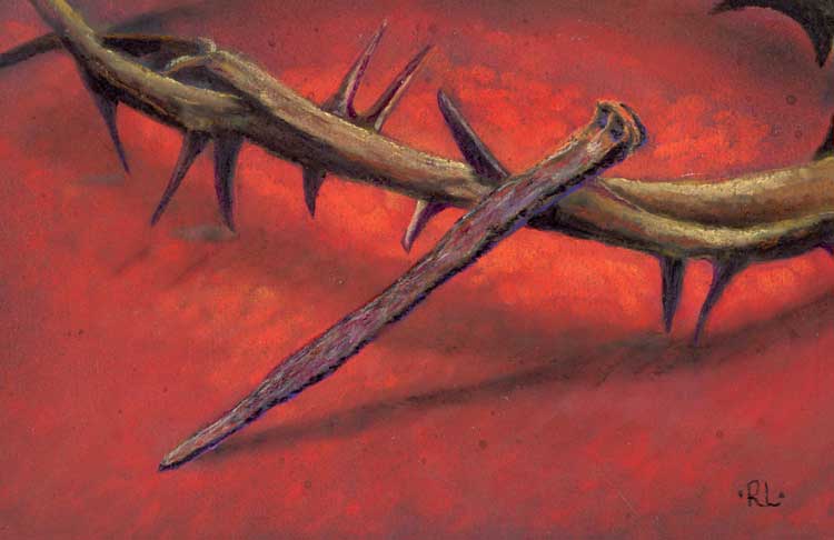 Encouraged by Scripture He Knows original pastel and color pencil drawing by Robin Lybeck